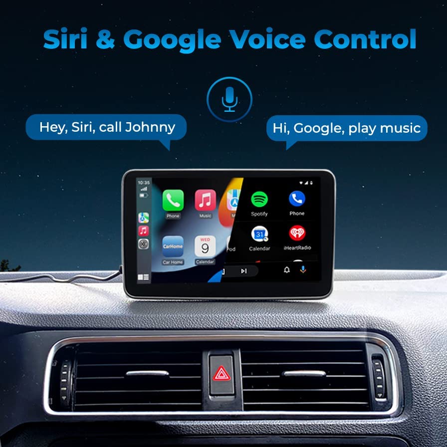 Portable Infotainment Display 7" - AutoSky - Wired and Wireless CarPlay Screen