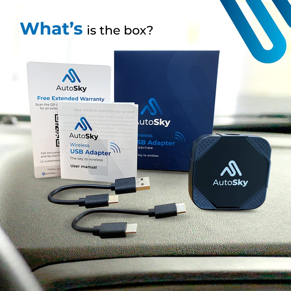 AutoSky Wireless Android Auto Car Adapter
