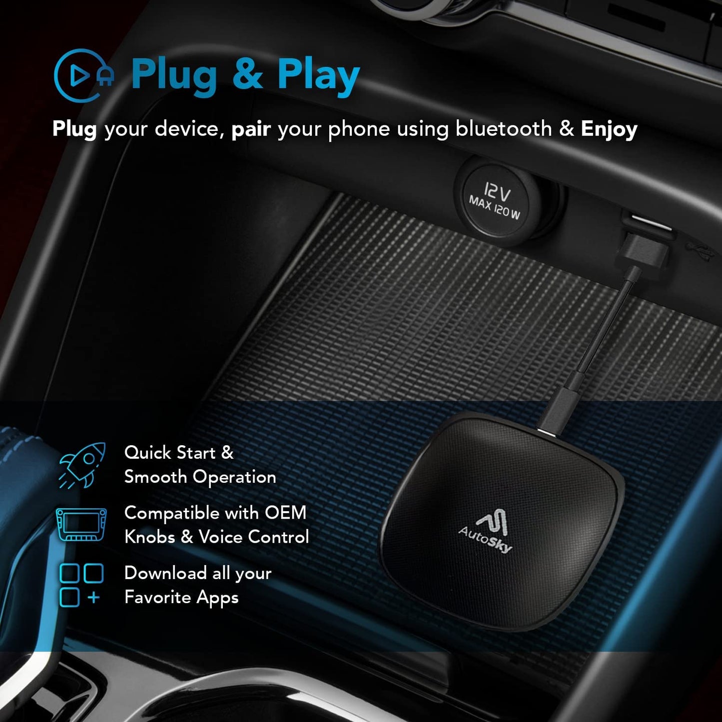 AutoSky CarPlay Ai Box Android Ultra Edition