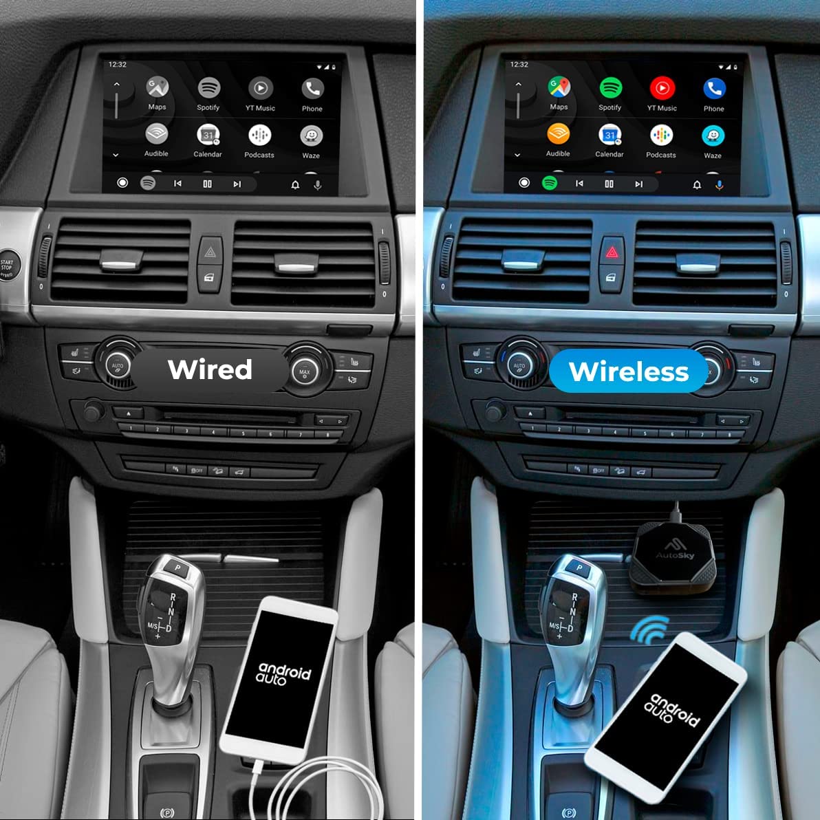 AutoSky Wireless Android Auto Car Adapter