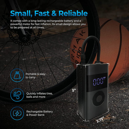 Portable Car Tire Inflator by AutoSky - Efficient Air Compressor