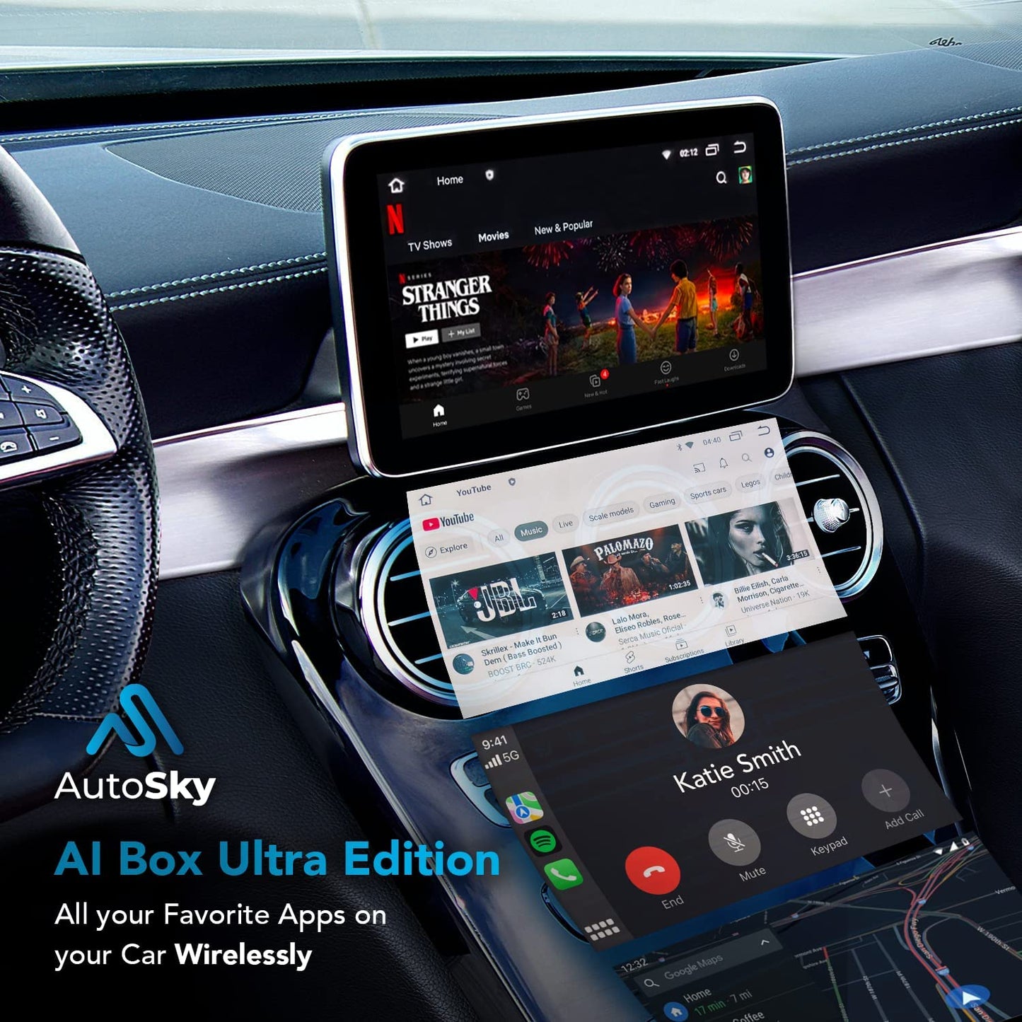 AutoSky CarPlay Ai Box Android Ultra Edition