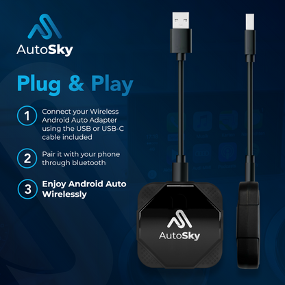 AutoSky Wireless Android Auto Car Adapter