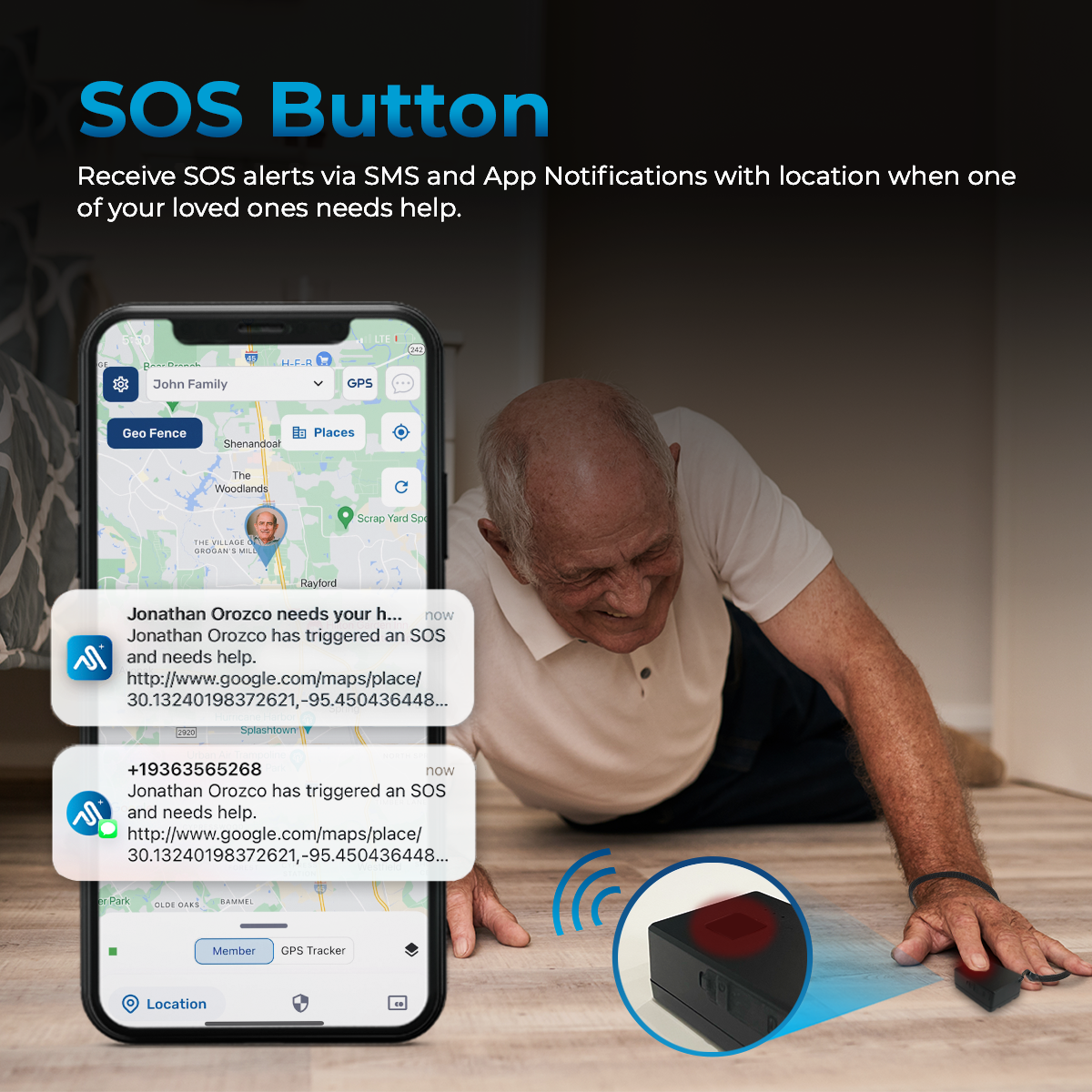 Rastreador GPS portátil AutoSky - Modelo: APT-100 - Tamaño pequeño