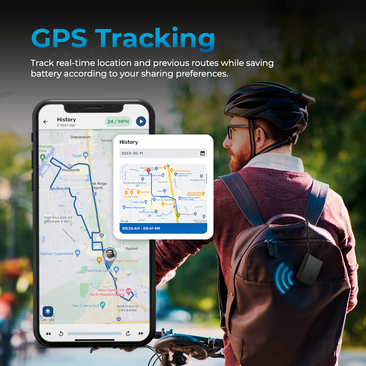AutoSky Portable GPS Tracker - Model: APT-110 - Medium Size