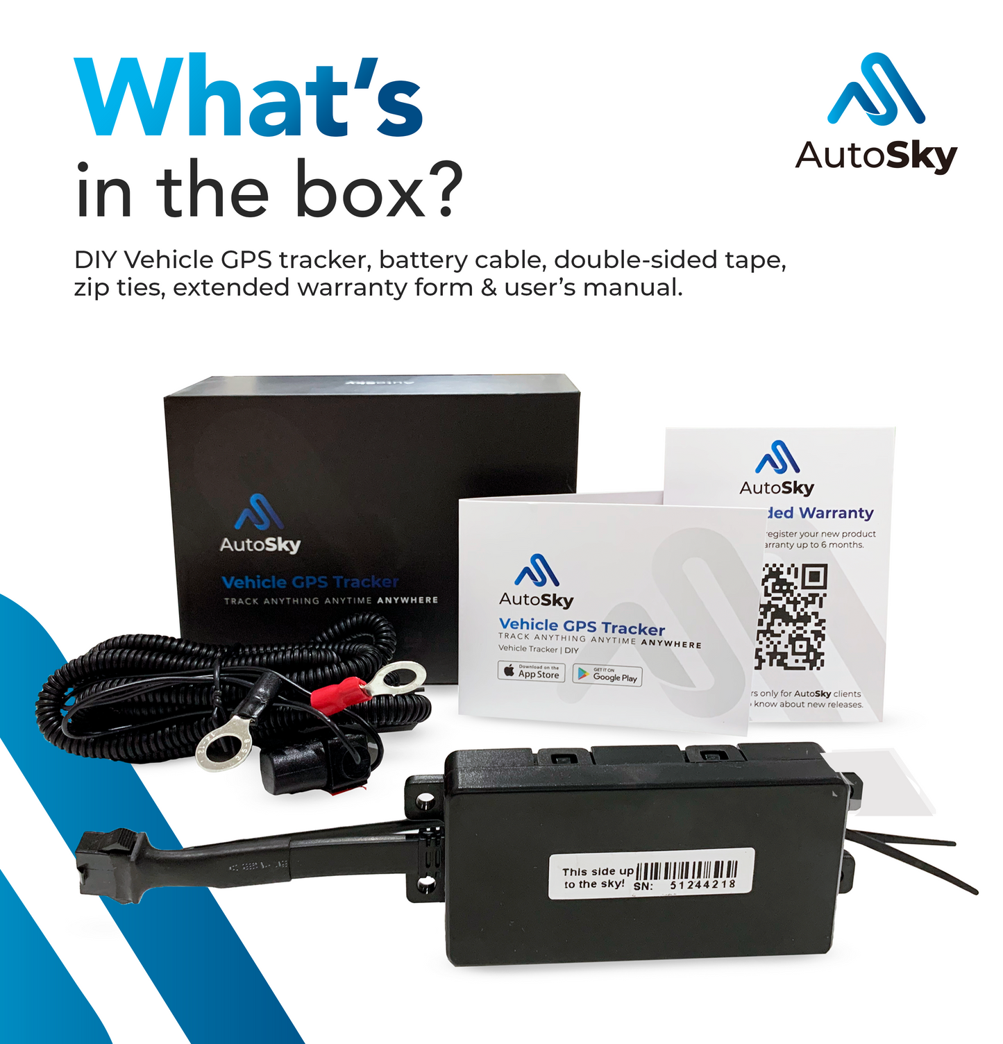 AutoSky Vehicle GPS Tracker - Model: AVT-200