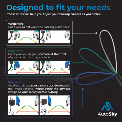 designed to fit your needs AutoSky HD Back up Camera - Metal OEM Style housing, Waterproof, Night Vision and Ultra Wide Angle