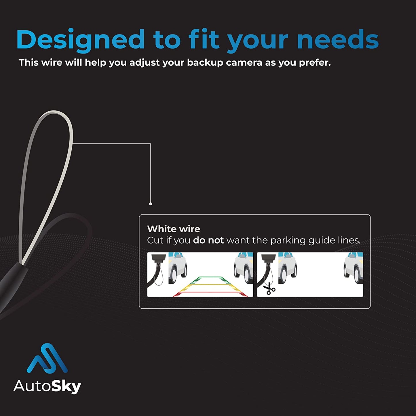designed to fit your needs AutoSky Newest HD Back up Camera, 8 LED License Plate Reverse Camera