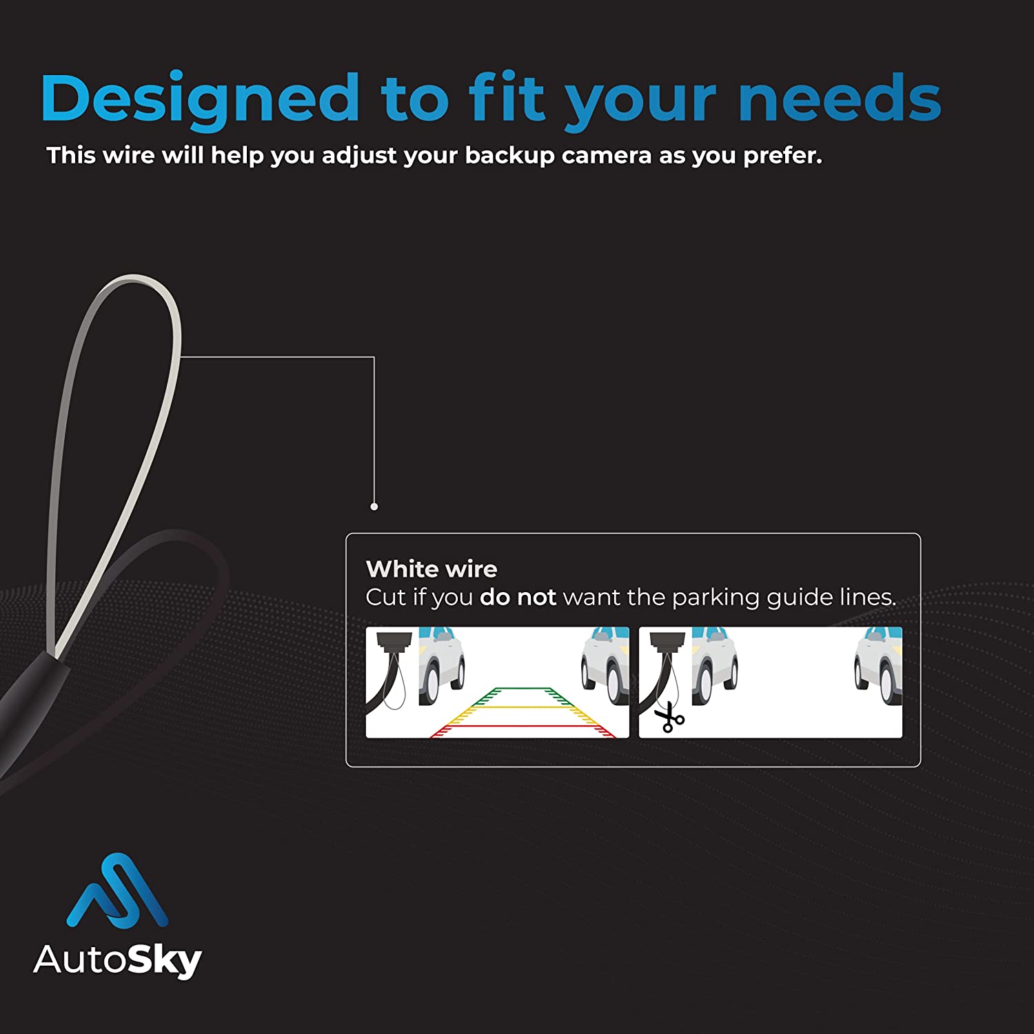 designed to fit your needs AutoSky Newest HD Back up Camera, 8 LED License Plate Reverse Camera